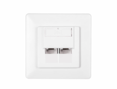 NetRack gniazdo kompletne podtynkowe 2xRJ45 8p8c UTP Cat6 ( 106-24 )