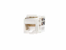 NETRACK 105-02 Keystone Jack RJ45 UTP cat. 5e with clamp white