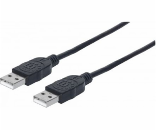 Kábel USB Manhattan USB-A - USB-A 1 m Czarny (353892)
