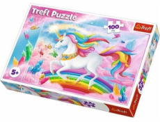 Puzzle 100 dílků - V křišťálovém světě jednorožců