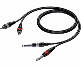 Kabel 2x RCA / Cinch Same - 2x 6,3 mm Jack Same Mono 1,5 m