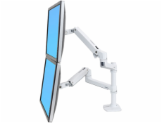 ERGOTRON LX Dual Stacking Arm, stolní ramena pro 2 lcd. max. 27 , flexibilní , bílé 