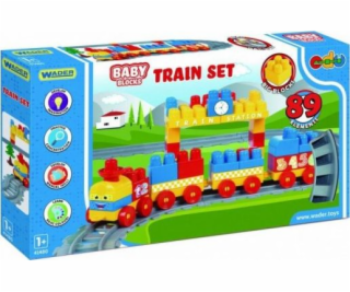 Wader Klocki Baby Blocks Railway 3,35 m 89 prvků