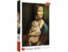 Trefl Puzzle 1000 dielikov Dáma s mačičkou