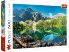 Puzzle 1500 dílků Jezero Oeschinen, Alpy