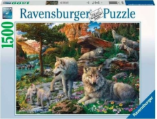 2D puzzle 1500 dílků Jarní vlci