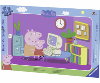 Puzzle 15 dílků Rámeček Peppa Pig