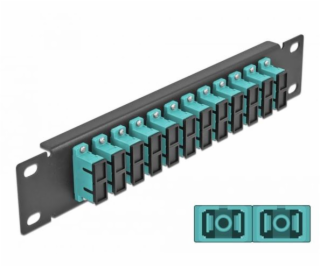 Delock 10" patch panel pre optické vlákna, 12 portov, SC ...