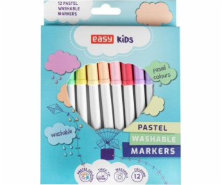 Easy Stationery Pisaki spieralne 12 kolorów Pastel EASY