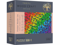 Dřevěné puzzle 500 dílků Duhoví motýli