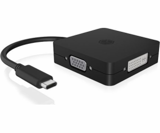 USB Adapter IB-DK1104-C, USB-C Stecker > VGA + DVI + HDMI...