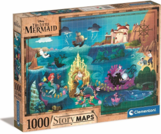 Clementoni Puzzle 1000 dílků Příběhové mapy Malá mořská víla