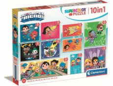 Super barevné puzzle 10 v 1 DC Comics