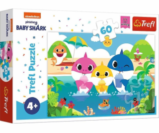 Puzzle 60 dílků Žraločí rodinka na dovolené Baby Shark