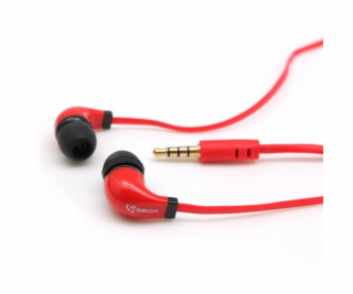 Sbox Stereo Earphones with Microphone EP-038 red
