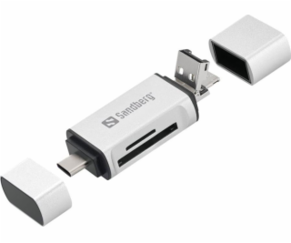 Kabel USB Sandberg Card Reader USB-C+USB+MicroUSB