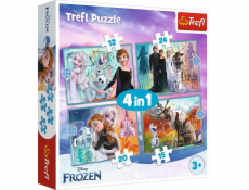Puzzle 4v1 Úžasný svět Frozen