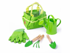 Zahradní nářadí Bigjigs Toys v plátěné tašce zelený 