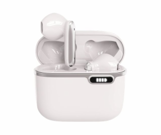 Bluetooth sluchátka s HQ mikrofonem TWS (USB-C) Bílá