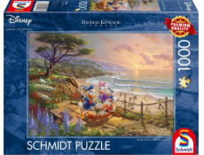 Puzzle prémiové kvality 1 000 dílků THOMAS KINKADE Kačer Donald &amp; Daisy (Disney)