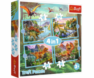 Puzzle 4v1 Jedineční dinosauři