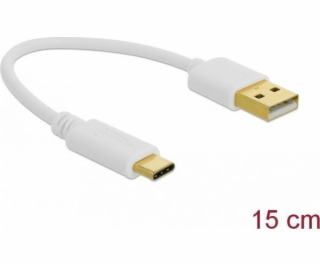 Delock Nabíjací kábel USB Typu-A na USB Type-C, dĺžky 15 cm