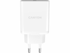 CANYON Nabíječka do sítě H-24, 1x USB-A, Quick Charge 3.0, 24W, bílá