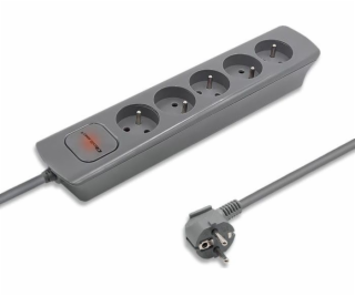 QOLTEC 50275 Power strip 5 sockets 1.8m Grey