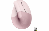Logitech Lift Vertical Ergonomic Mouse - Dark Rose   Vertikální myš, optická, 6 tlačítek, bezdrátová, Bluetooth