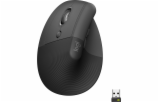Logitech Lift Vertical Ergonomic Mouse - Grafitová, 400-4000dpi, 6 tlačítek, bluetooth, logitech bolt