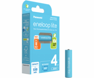 1x4 Panasonic Eneloop lite Micro 550mAh AAA Ni-MH    BK-4...