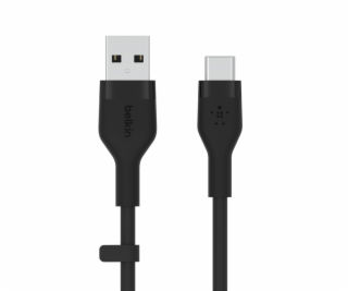 BoostCharge USB-A na USB-C kabel silikonový 1m, černý
