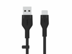 BoostCharge USB-A na USB-C kabel silikonový 1m, černý