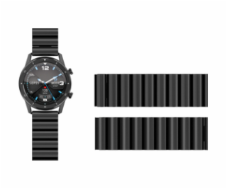 Řemínek kovový 22mm černý ALIGATOR