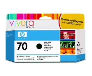 HP 70 Matná Černá inkoustová kazeta DesignJet, 130 ml
