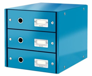 Zásuvkový box Leitz Click&Store, 3 zásuvky, modrá