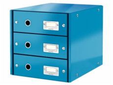 Zásuvkový box Leitz Click&Store, 3 zásuvky, modrá