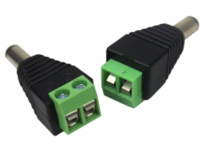 XtendLan Napájecí redukce jack/šroub - JACK 5,5/2,1mm (k zařízení) na šroubovou svorkovnici