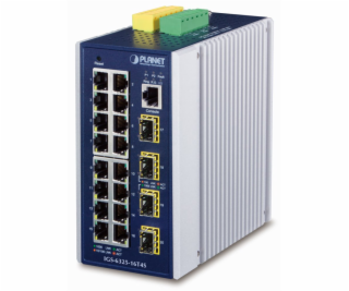 Planet průmyslový L3 switch, 16x1Gb + 4x1Gb SFP, -40 až 7...