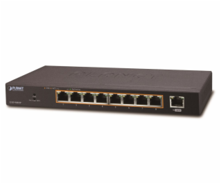 PLANET PoE switch 1Gbps, 9xTP, 8xPoE 802.3at 30W/120W, fa...