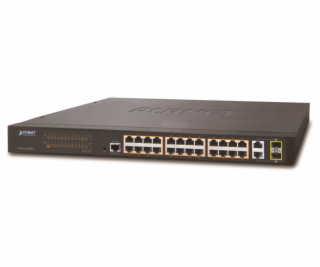 Planet FGSW-2624HPS PoE switch 24x 100-TX, 2x 1000-T/SFP,...