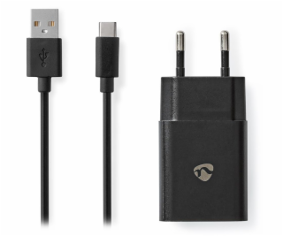 NEDIS síťová nabíječka/ USB-C/ 2.4 A/ 5.0 VDC/ černá/ kab...