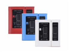 Tester UTP WS468BU,  RJ45, RJ11, STP, Cat5e, Cat7, modrý