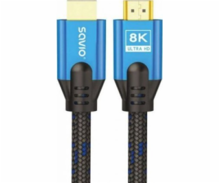 SAVIO CL-169 HDMI v2.1 kabel, 5m, měď, bavlněné opletení,...
