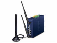 Planet LCG-300W IoT LoRaWAN průmyslová brána, 5x LAN 1Gb, WiFi 2,4+5GHz 802.11ax, DIN, IP30, -40/+75C, 9-54VDC