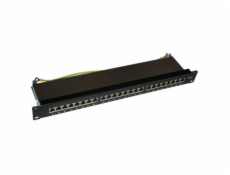 XtendLan Patch panel 19 , 24 portů RJ-45, CAT6, stíněný, kovový kryt