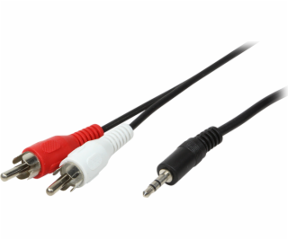 LogiLink Jack 3,5 mm – RCA (Cinch) kábel x 2 1,5 m čierny...