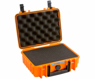 B&W Outdoor Case 1000 with pre-cut foam (SI) orange