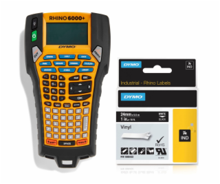Dymo Rhino 6000+ Vinyl 24 mm x 5,5 m white to black