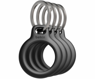 1x4 Belkin Key Ring for Apple AirTag, black MSC001btBK